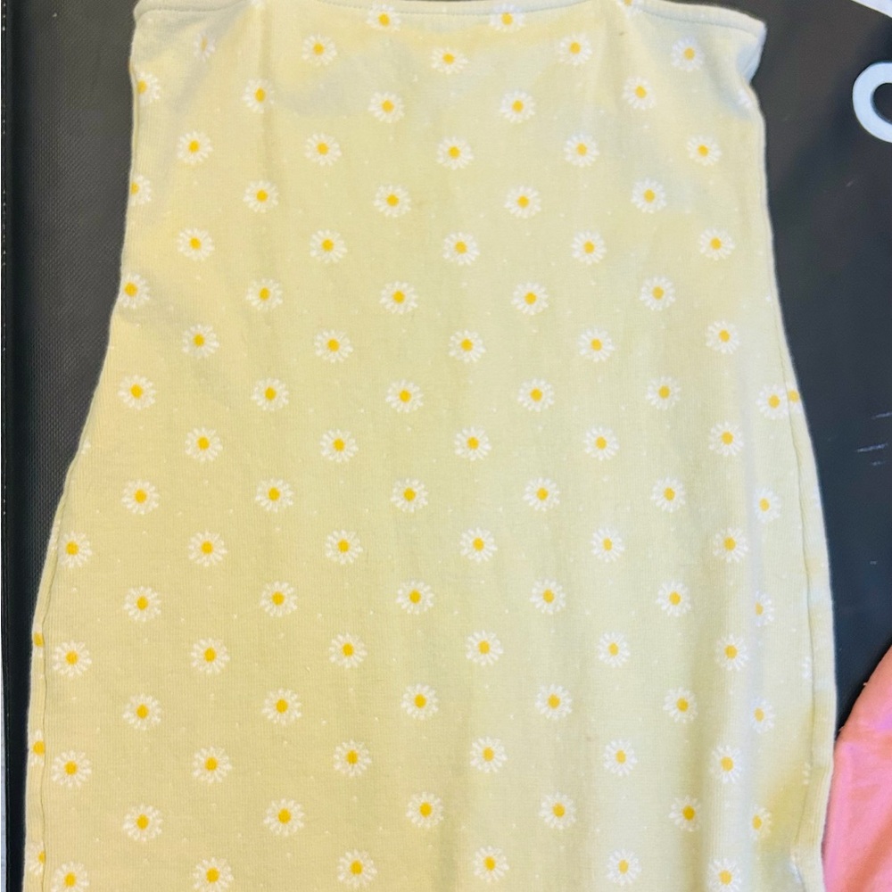 Moa Moa Yellow Daisy Pencil Skirt